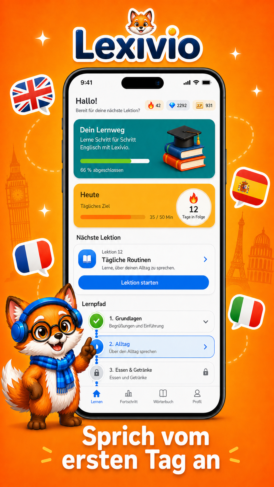 Lexivio learning screen