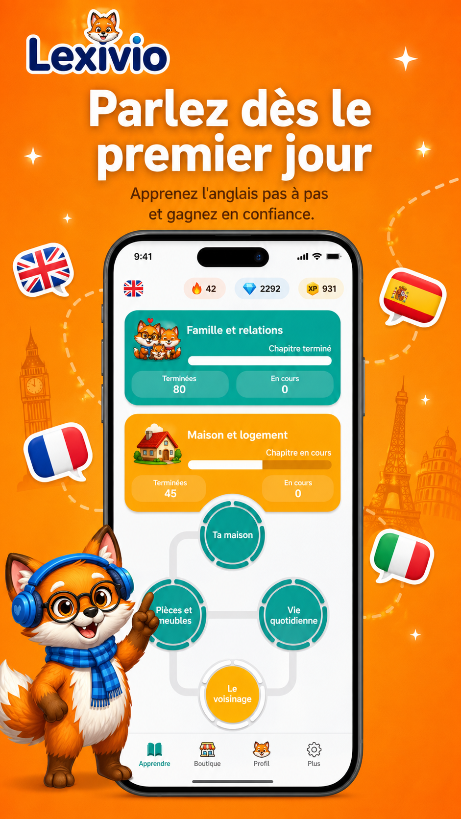 Lexivio learning screen