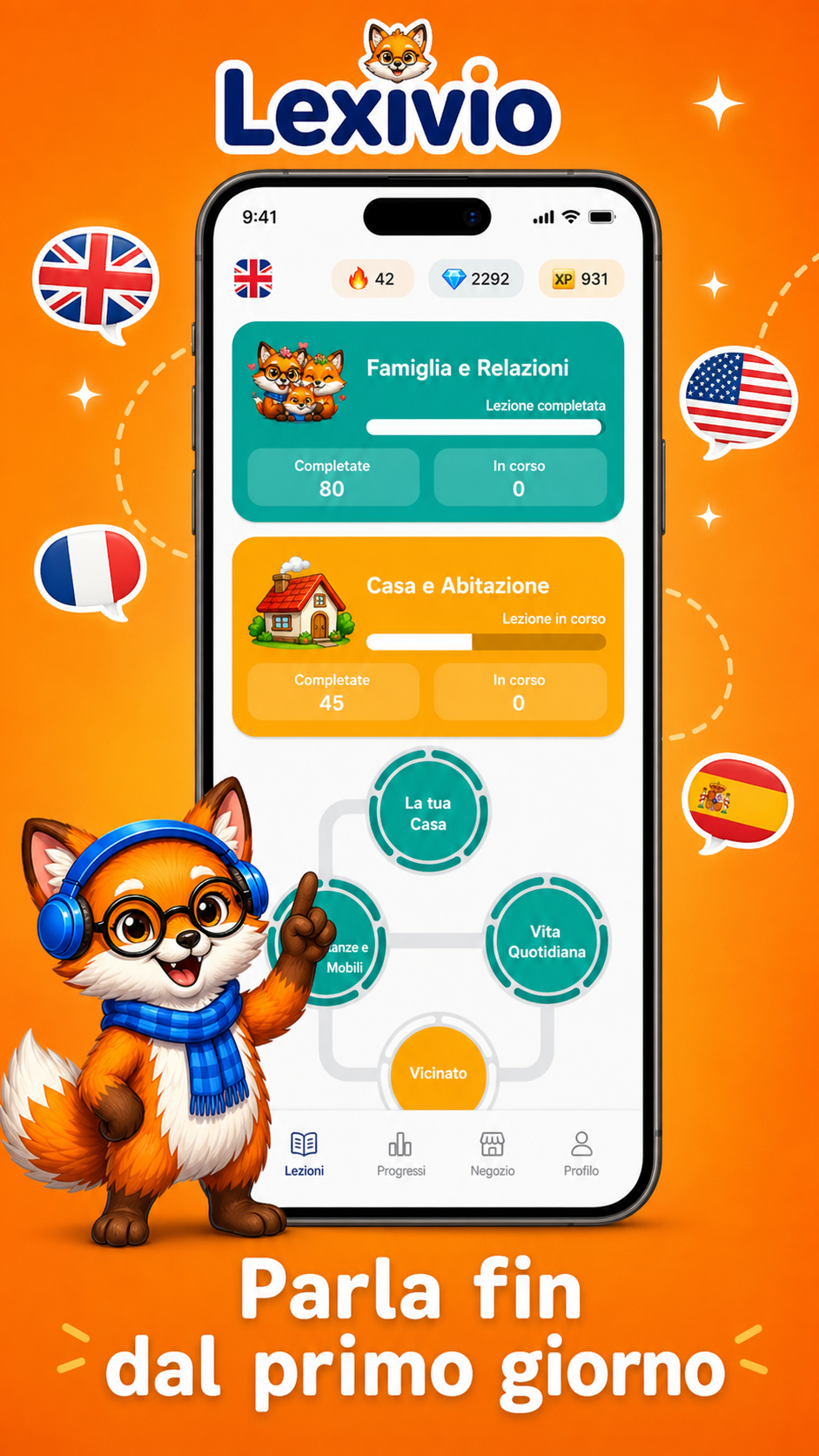 Lexivio learning screen