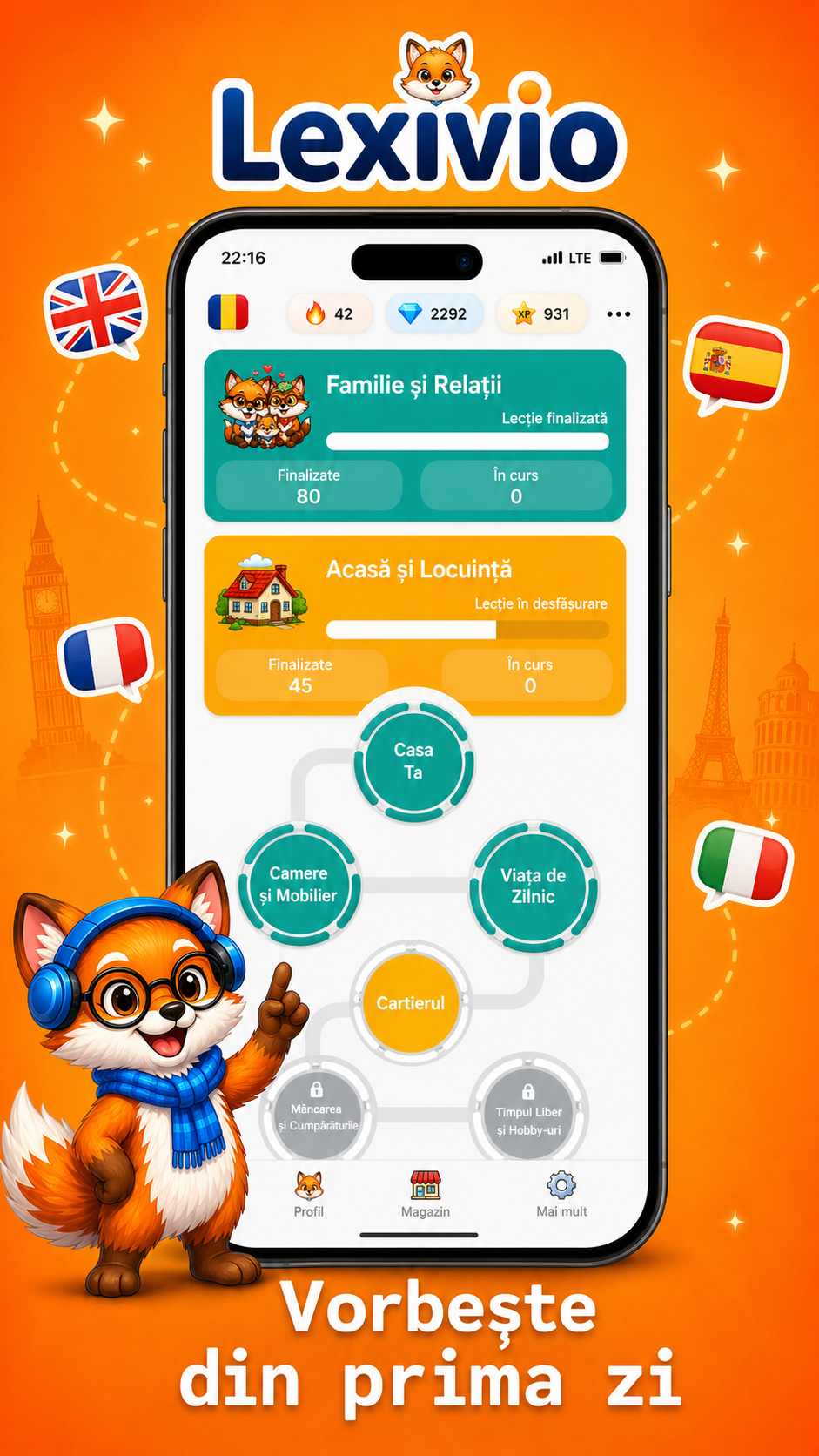 Lexivio learning screen